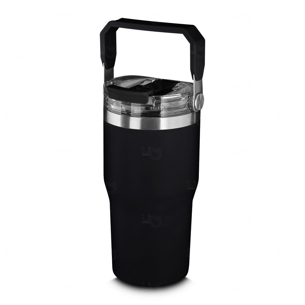 Copo Térmico Inox Personalizado - 650ml Preto