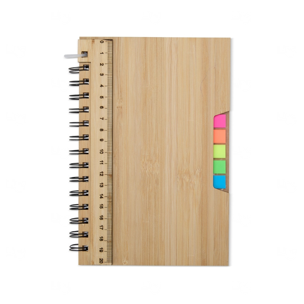 Caderno A5 Bambu Personalizado - 20,9 x 13,9 cm 